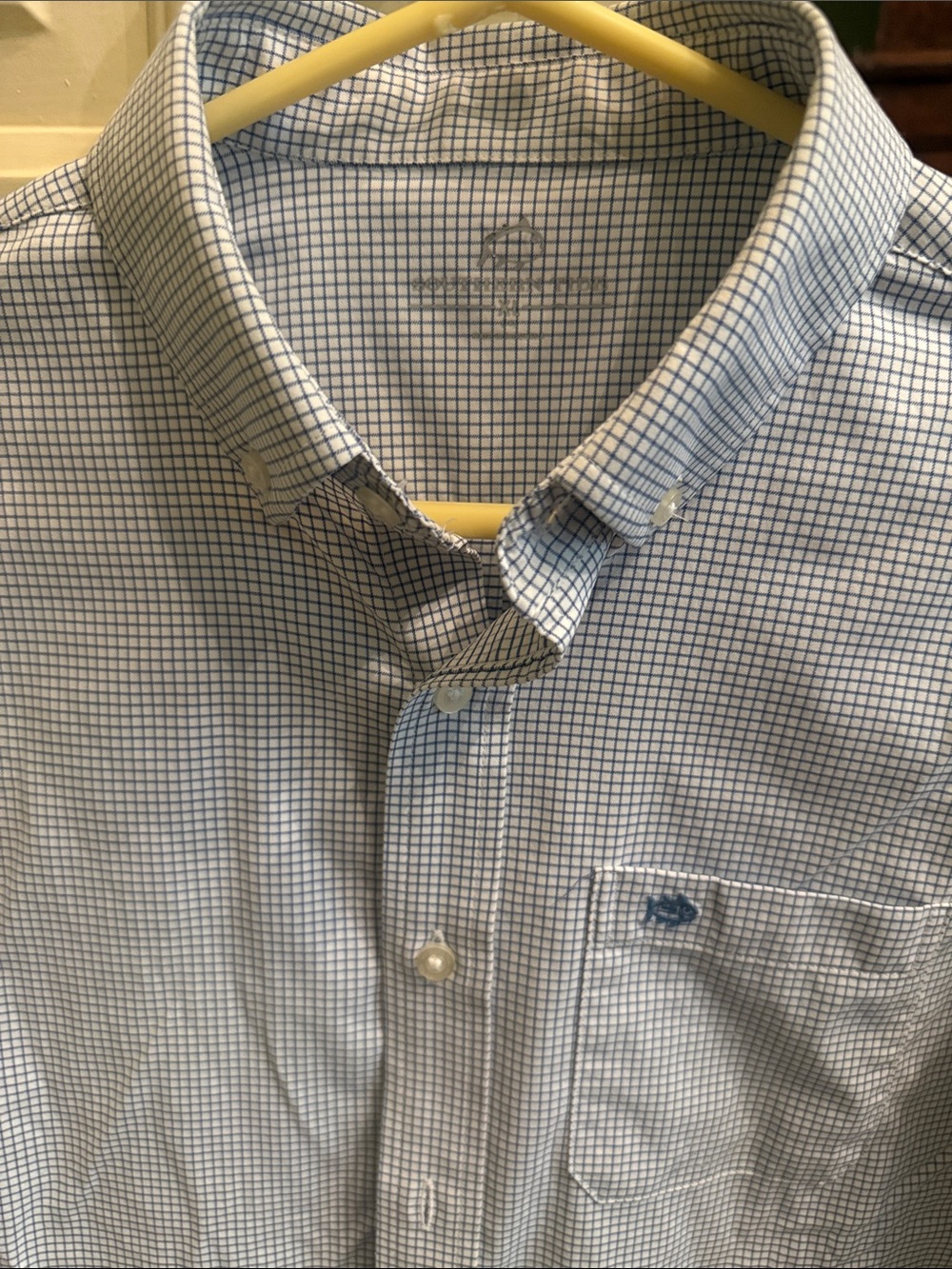 Boy’s XL (14-16) Blue Check Button-Down Shirt - Classic Casual
